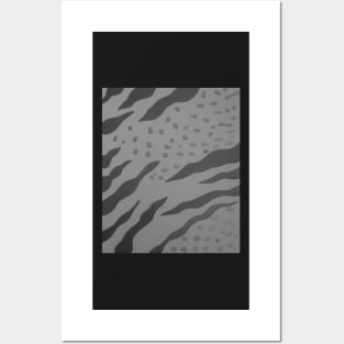 Animal Print in Black and White Posters and Art